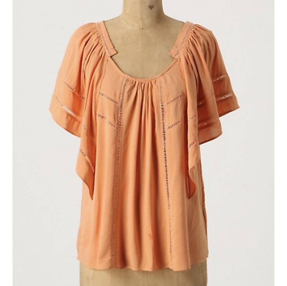 Anthropologie The Addison Story In Flight Flounce Blouse Small *C5 - Picture 2 of 7